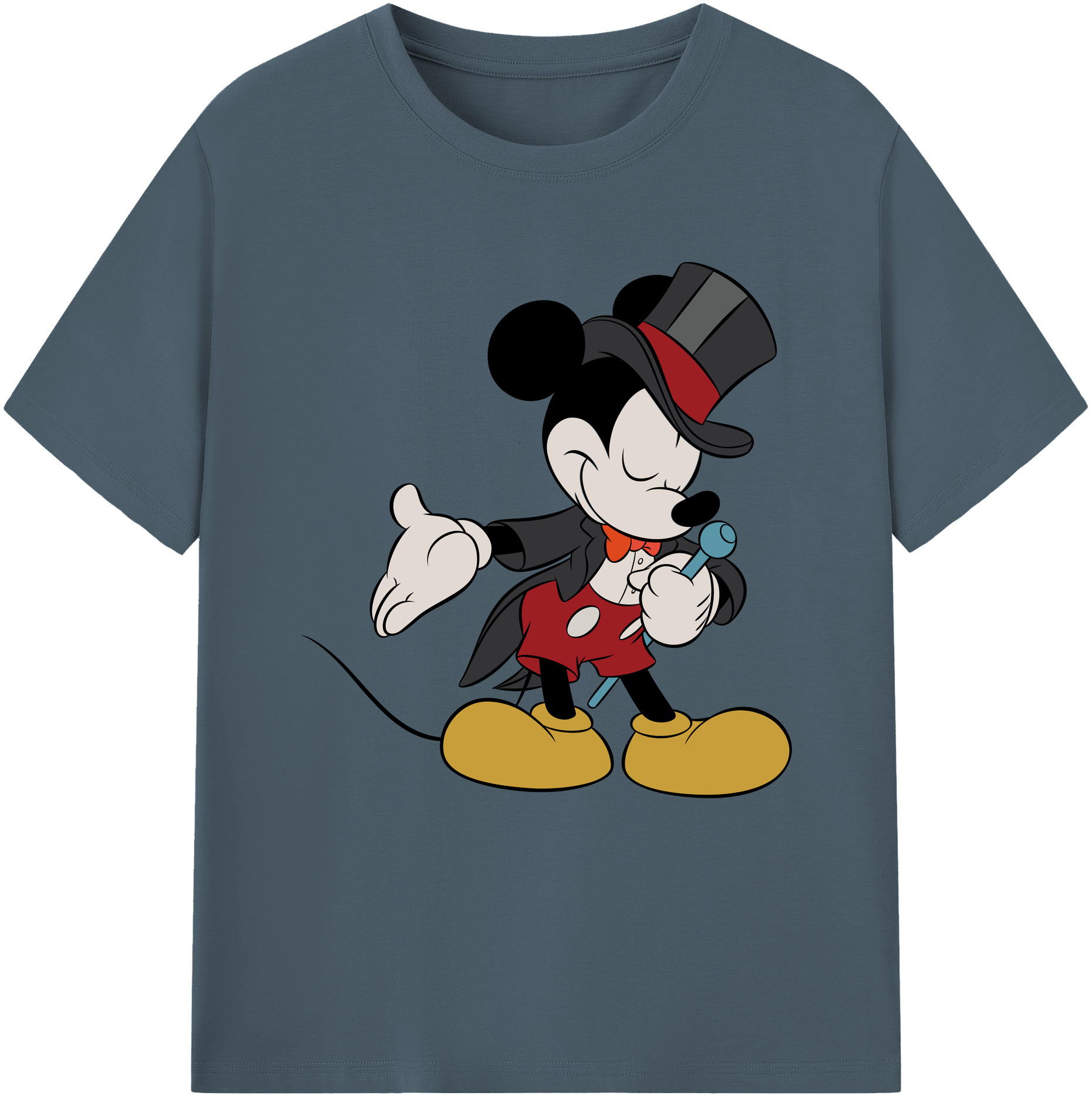 （画像用） ミッキーマウス Mickey Mouse 綿100％半袖Tシャツ（フロントプリント）